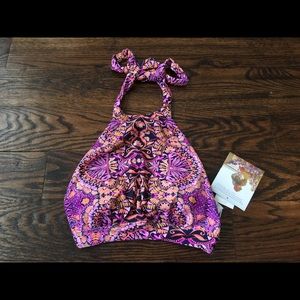 O’Neill surf bazaar high neck halter bathing suit
